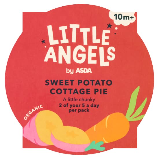 LITTLE ANGELS by ASDA Organic Sweet Potato Cottage Pie Baby Food 10+ Months (190g)