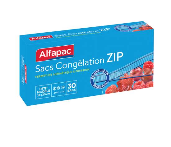 Alfapac - Sacs congélation à zip renforcé petit modèle 18 x 20cm (30  pièces), Delivery Near You