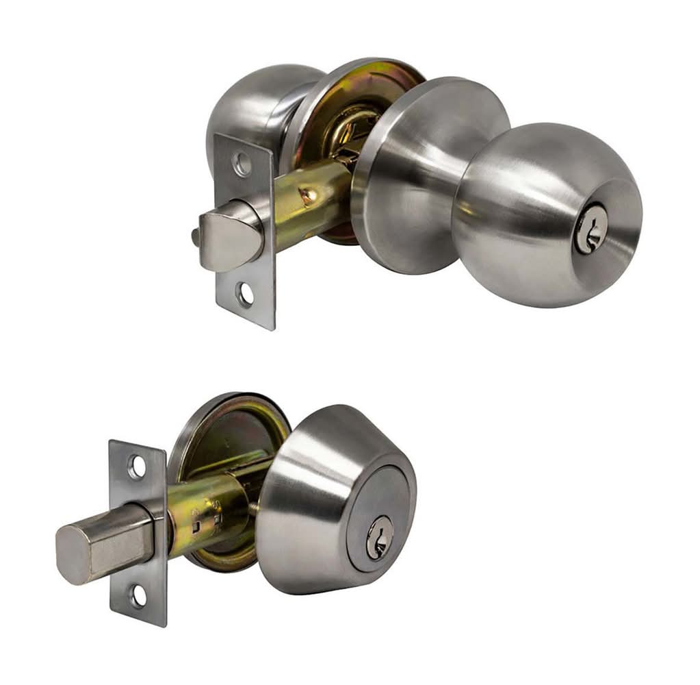 Pro Essentials Entry Lock & Deadbolt With Keys Combo Set