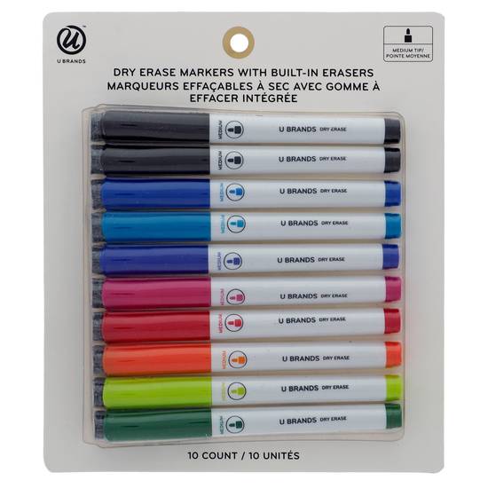 Studio Dry Erase Markers, 10Pc (Medium Point/8/10 ct)