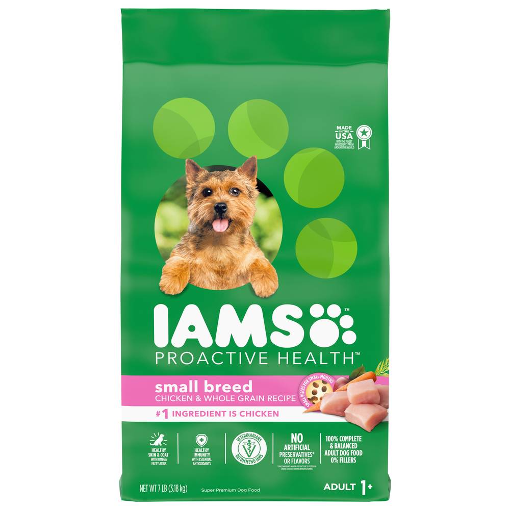 Iams Small Breed Chicken & Whole Grains Recipe Dog Food (7 lbs)