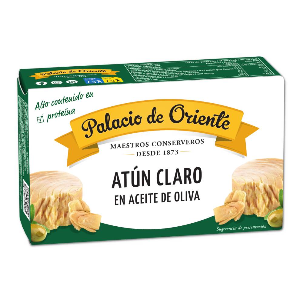 Atún Palacio De Oriente Claro En Aceite De Oliva Lata 111Gr