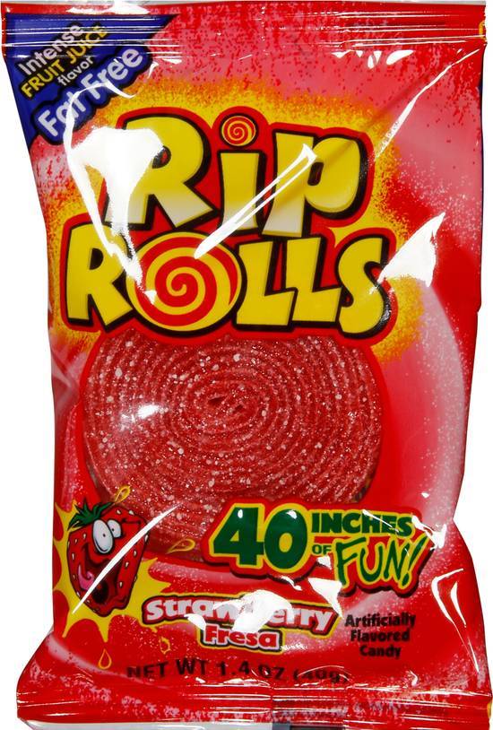 Rip Rolls Strawberry Chewy Candy