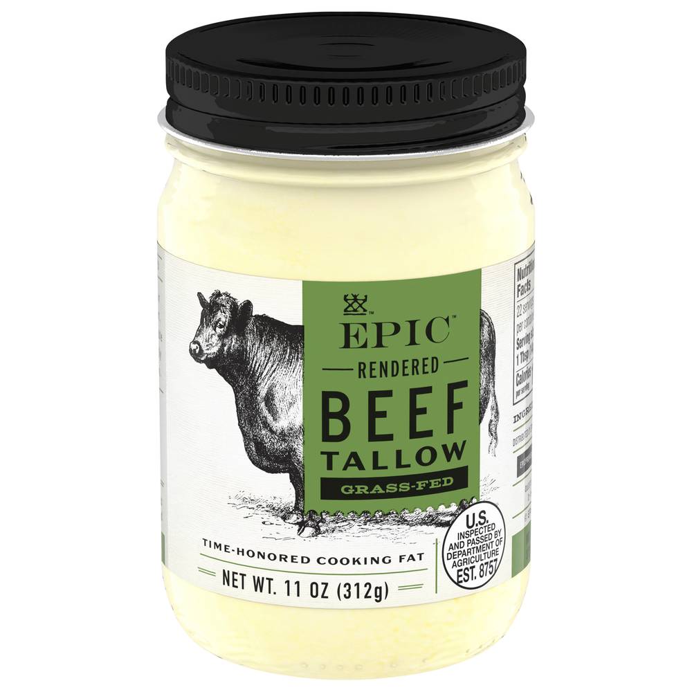 Epic Rendered Beef Tallow Cooking Fat (11 oz)