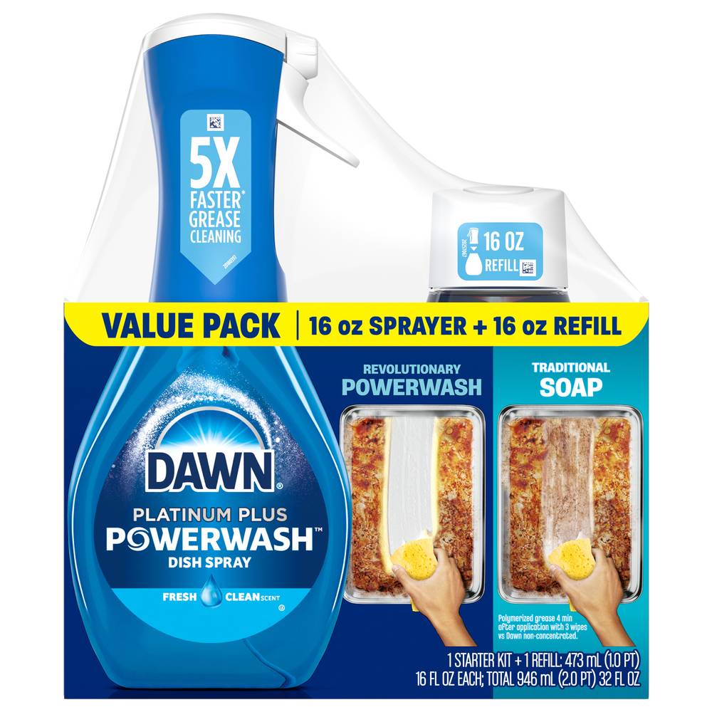 Dawn Ultra Platinum Powerwash Dish Spray Starter Kit + Refill