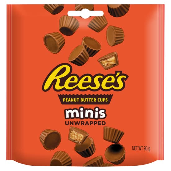Reese's Minis Unwrapped Milk Chocolate & Peanut Butter Cups Pouch (90g)