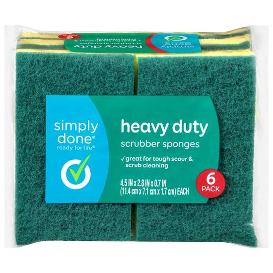 Heavy Duty Scrubber Sponges (6 ct) (11.4cm x 7.1 cm x 1.7 cm)