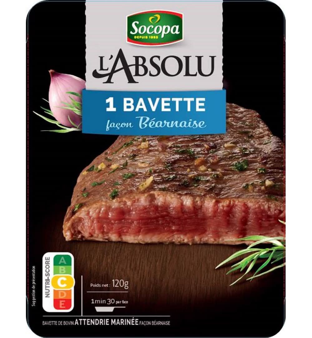 Socopa - L'absolu bavette de bovin marinée, béarnaise (120g)