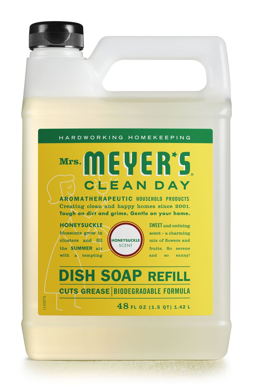 Mrs. Meyer's Clean Day Honeysuckle Scent Dish Soap Refill (48 fl oz)