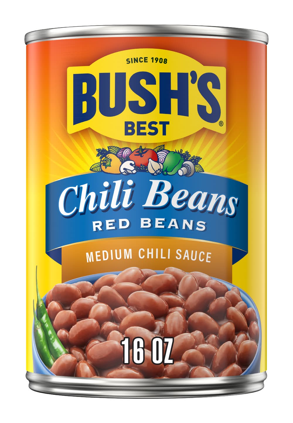 Bush's Red Beans in Medium Chili Sauce (16 oz)