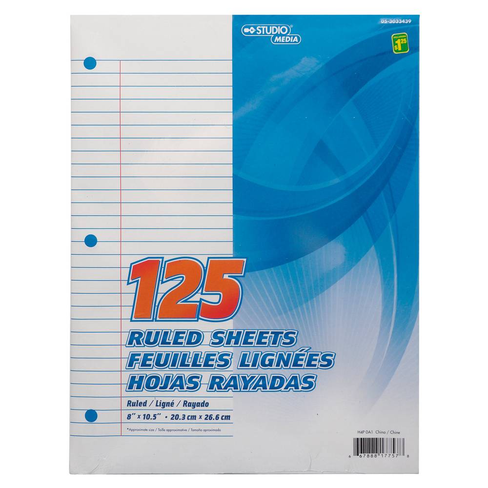 Ruled Sheets, 125pc