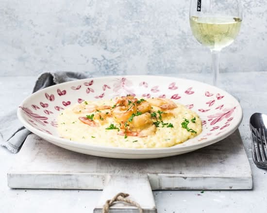 Garlic Cream Prawns Risotto