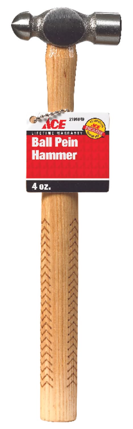 ACE 4 Oz Ball Pein Hammer Steel Head 10.55 In.