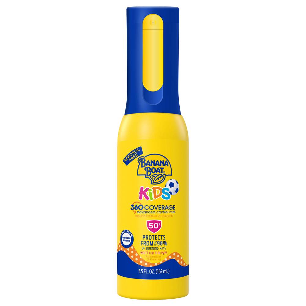 Banana Boat Kids Broad Spectrum Spf 50+ Complete Coverage Clear Sunscreen Mist (5.5 fl oz)