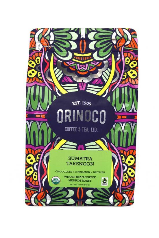Orinoco Coffee Whole Bean Sumatra Takengon, 12 oz