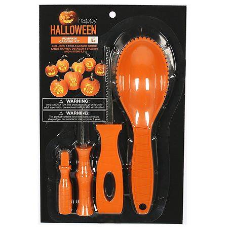 Festive Voice Happy Halloween Pumpkin Carving Kit, Orange