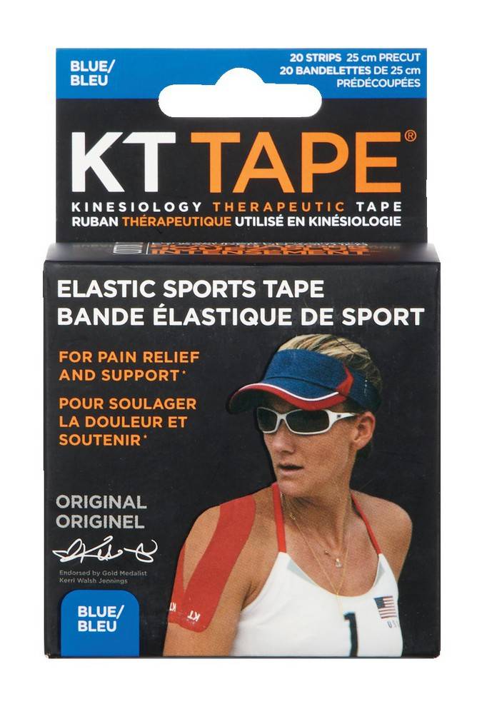 KT Tape Elastic Sport Tape Cotton Blue Strip (20 units)