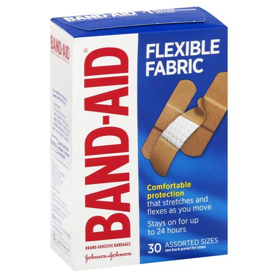 Band-Aid Assorted Sizes Flexible Fabric Bandages (30 ct)