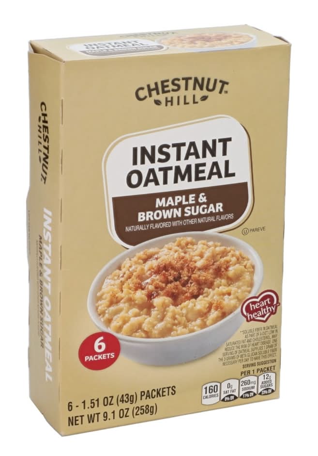 Village Farm Maple Brown Sugar Instant Oatmeal (1.51 oz, 6 ct)