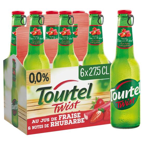Tourtel Twist - Bière sans alcool aromatisé fraise rhubarbe (6 pièces, 275 ml)