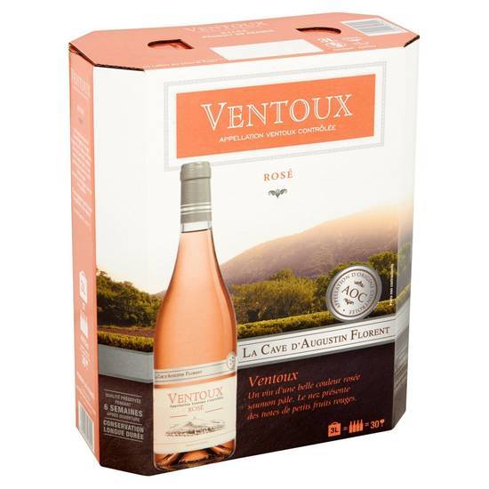La Cave d'Augustin Florent - Vin rosé AOC ventoux (3 L)