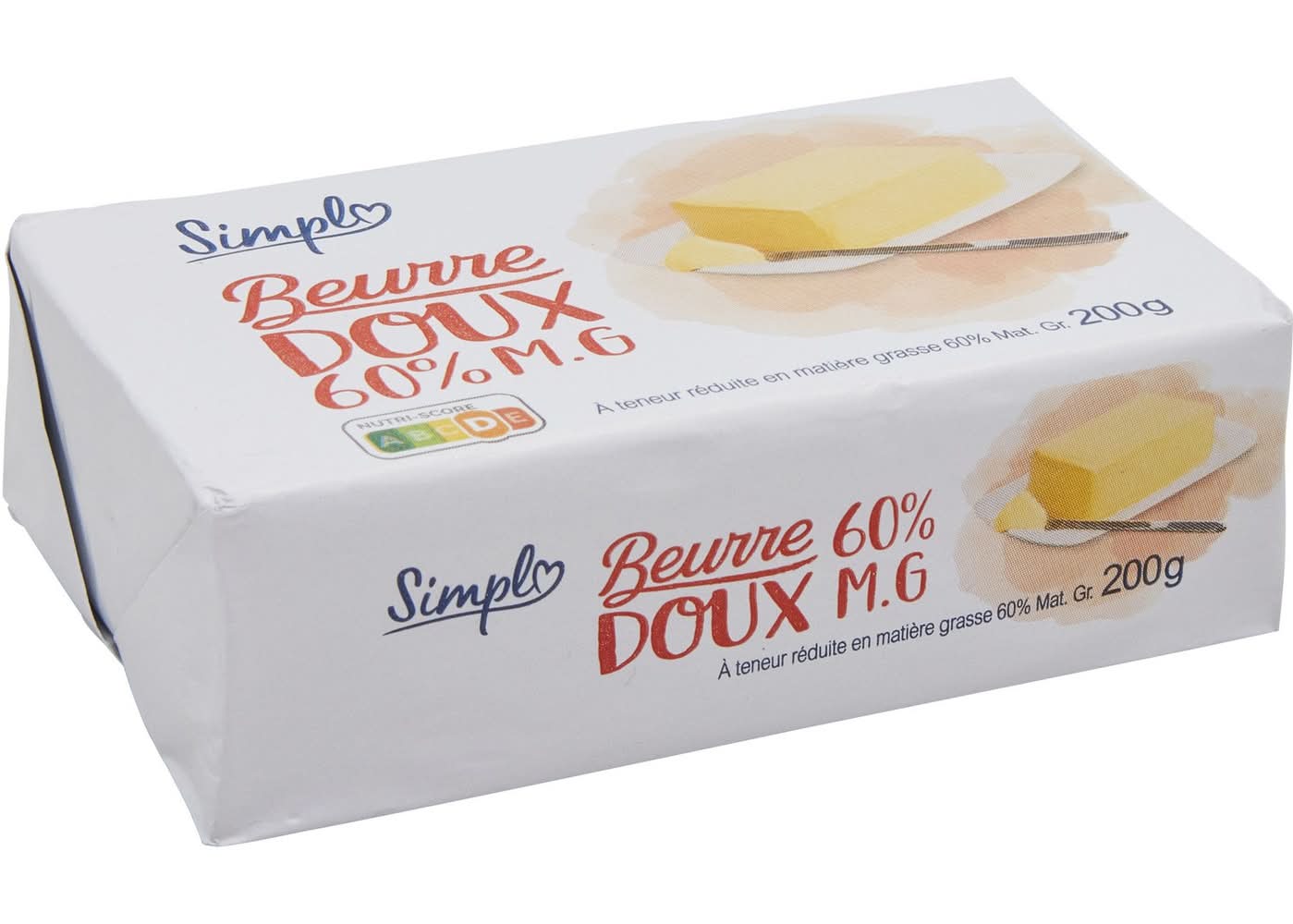 Simpl - Beurre doux 60% m.g. (200g)