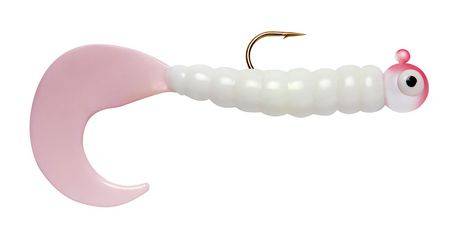 Apex J514-Pnwt Rigged Grubs 1/4Oz Pink/White 5Pk