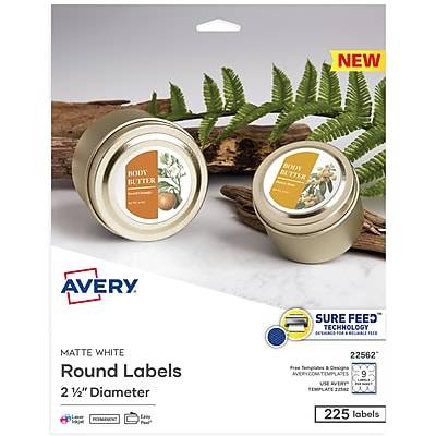 Avery Printable Labels With Sure Feed Matte White