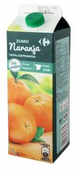 Zumo de naranja Carrefour brik 1 l.