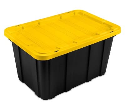 Brightroom Heavy Duty Storage Tote 27 Gal, Yellow-Black