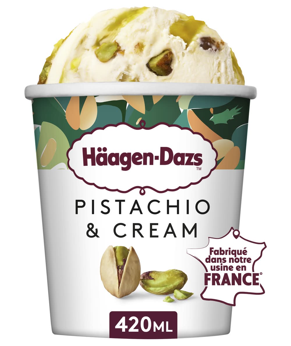 Häagen-Dazs - Pot à glace, pistache & crème (347g)