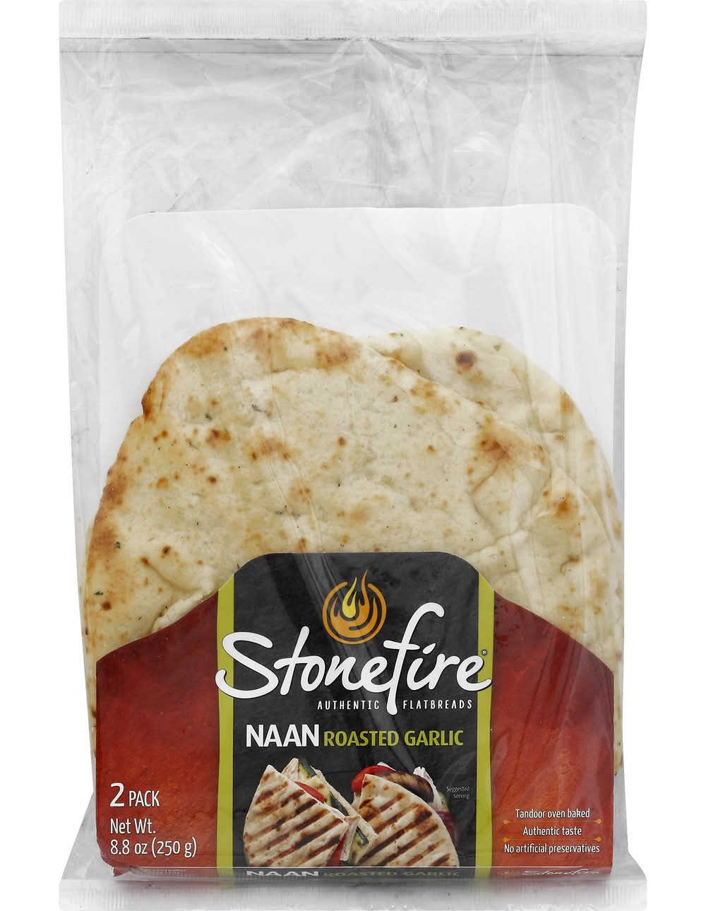 Stonefire Roasted Garlic Naan (8.8 oz, 2 ct)