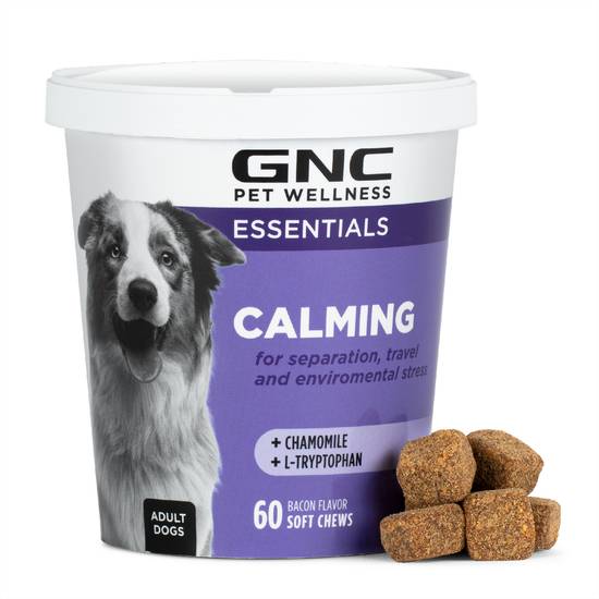 GNC Essential Calming Soft Chew Dog Supplements Bacon (60 ct)