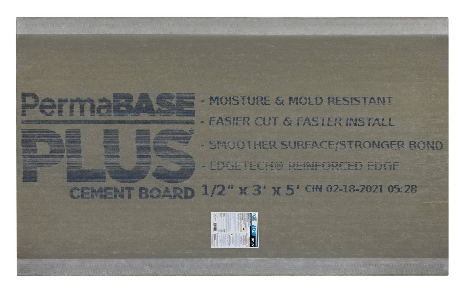 PermaBASE PLUS 3-ft x 5-ft x 1/2-in Water Resistant Cement Backer Board | 50005394