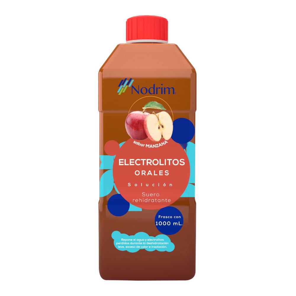 Nodrim electrolitos orales manzana (botella 1 l)