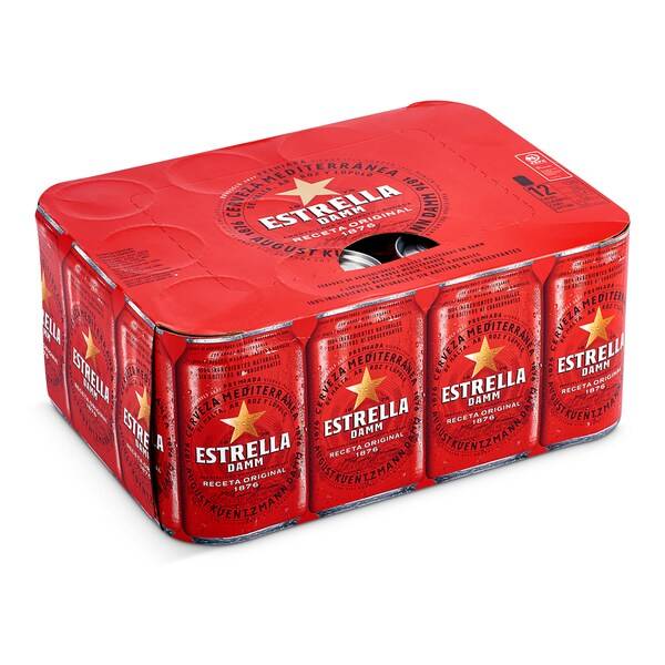 Cerveza Estrella damm lata 12 x 33 cl