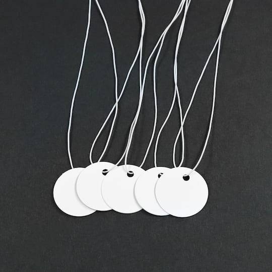 White Round Tags By Bead Landing, 150Ct.