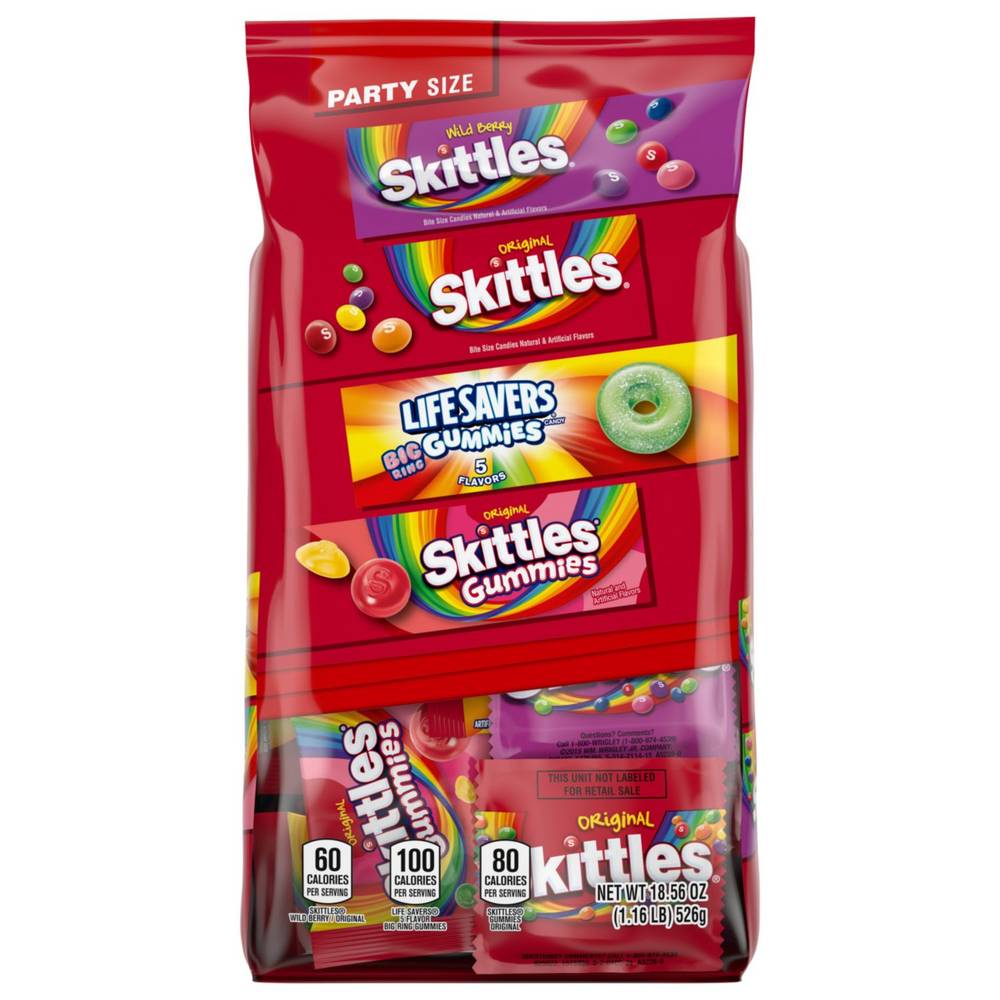 Skittles Life Savers Gummies Candy Variety pack, Assorted (18.56 oz)