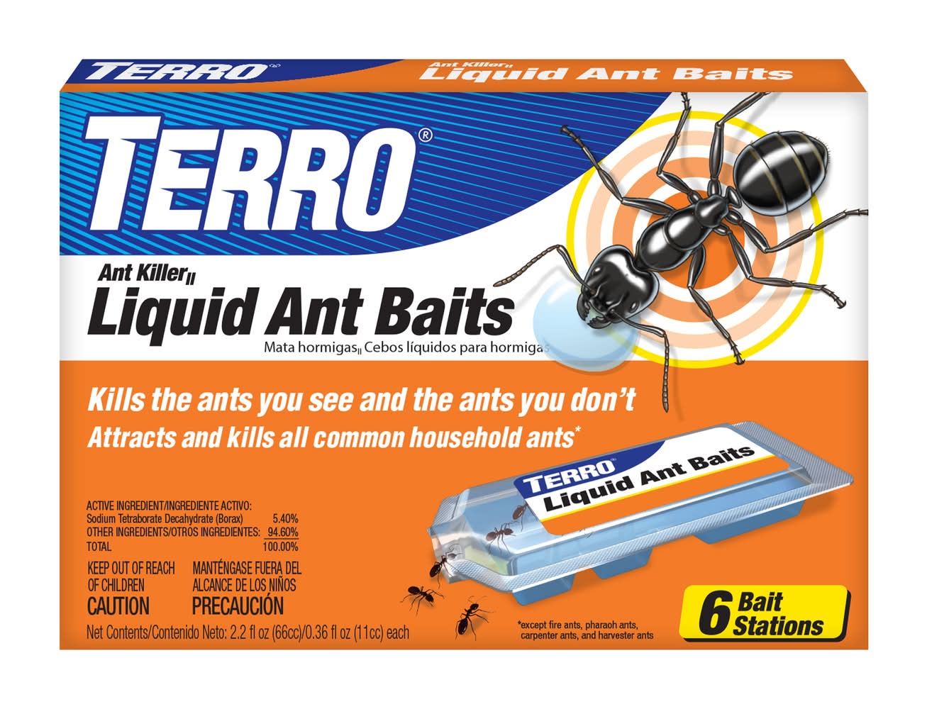 TERRO Ant Killer Liquid 1 -fl oz Ant bait station 6 -Pack