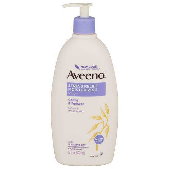 Aveeno Lavender Scented Stress Relif Moisturizing Lotion To Calm & Relax