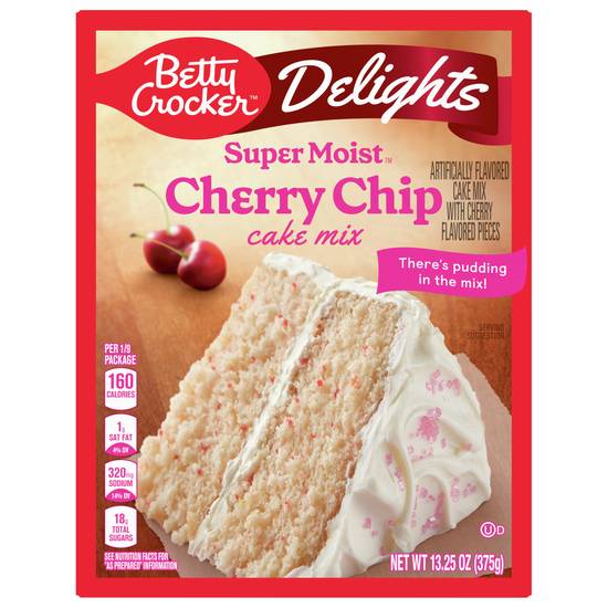 Betty Crocker Delights Supermoist Cherry Chip Cake Mix