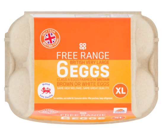 Co-op XL, British Free Range Eggs (6 pack)