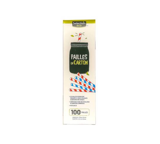 Selection eco en carton (300 g) - paper straws (100 units)