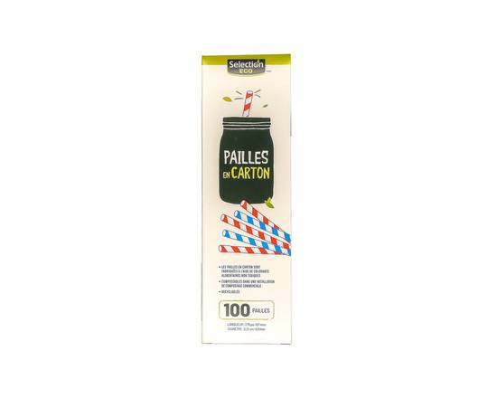 Selection eco · En carton (300 g) - Paper straws (100 units)