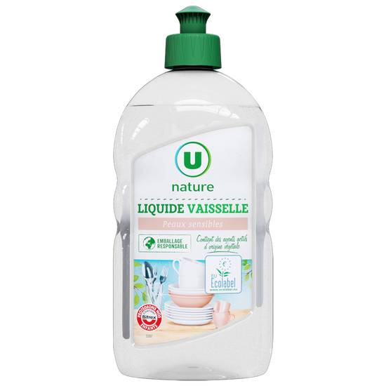Liquide Vaisselle Peaux Sensibles  U Nature 500 ml