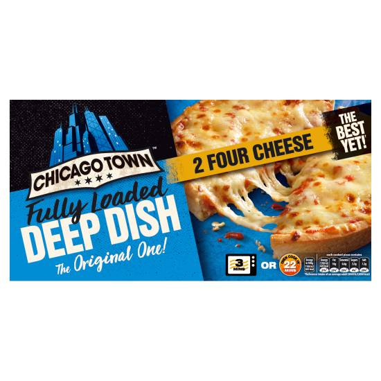 Chicago Town Fully Loaded Deep Dish 2 Four Cheese Pizzas 2 X 148g (296g)