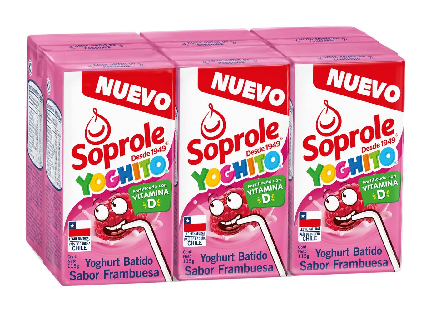 Soprole · Yoghito yoghurt batido - Frambuesa (6 x 115 g)