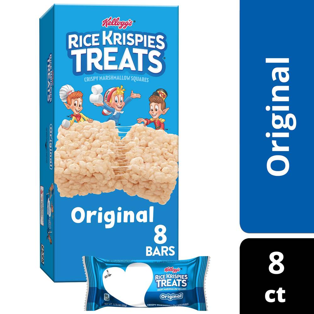 Kellogg's Rice Krispies Treats Original Crispy Marshmallow Squares Bars (0.78 oz, 8 ct)