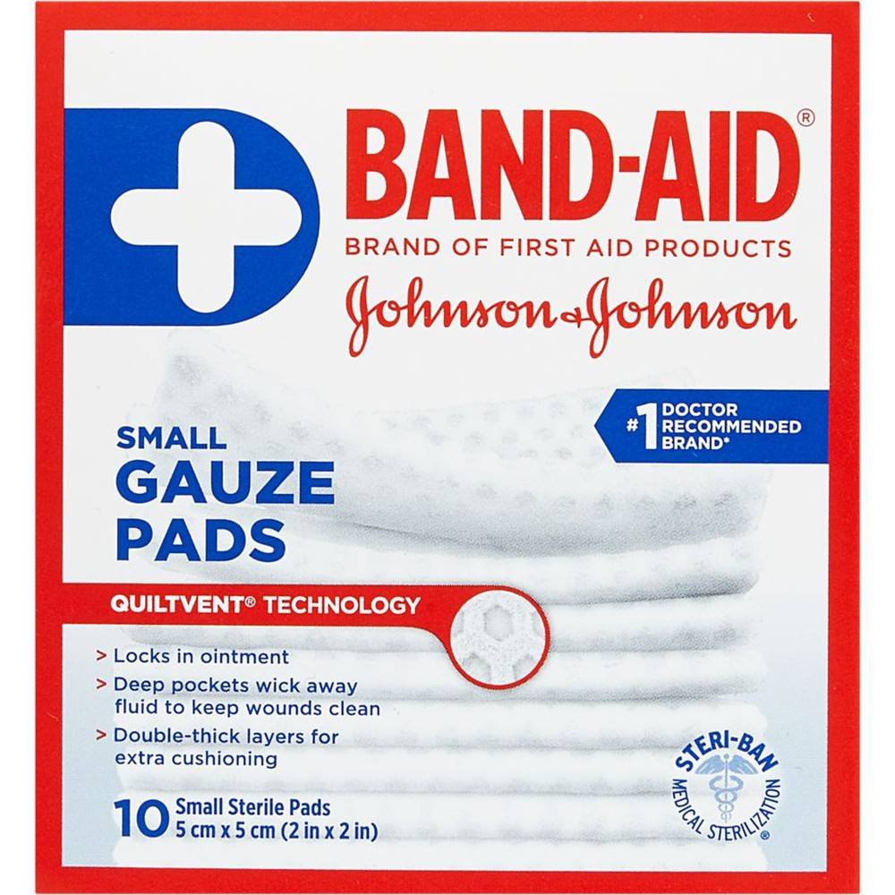 Band-Aid Gauze Pads, Small (50 g)