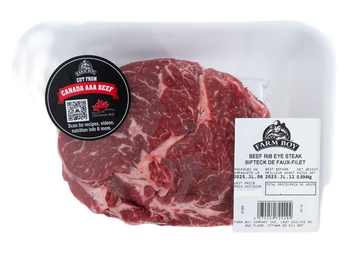 Rib Eye Beef Grilling Steak (1 per package)